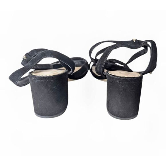 SAM EDELMAN Samy Black Suede Strappy Sandals Size 11M - Picture 4 of 7